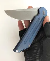 Версия с ограниченной настройкой Kwaiback Tactical Folding Knife S35VN Blade Fashion Blue Titanium Hande Outdoor Camping Survival ED4657722