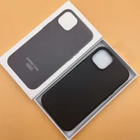 Lederen hoesjes met magsafe telefoonhoesje voor iPhone 14 13 12 Pro Max 14 plus Case Magnetic Wireless Charging Mobile Back Cover