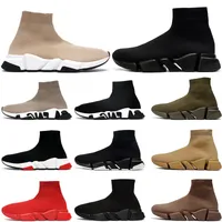 balenciaga Çorap ayakkabı mens hız eğitmen rahat ayak bileği boot Dantel-up Üçlü Siyah Beyaz Glitter Düz Koşucu kadın platformu tasarımcı spor sneakers 36-45