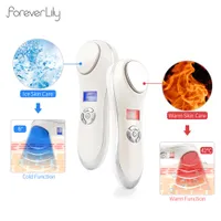 Home Beauty Instrument Cold Vibration Massager Ice Skin Care Cryotherapy Calm Shrink Pores Warm Heating Relax Lifting Device 221104