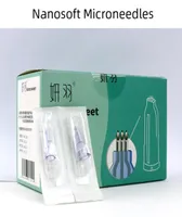 Nanosoft Microneedles 34g 12mm 15mm Mão preenchida três agulhas para anti -envelhecimento em torno dos olhos e linhas de pescoço6495563