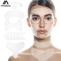 Dispositivos de cuidado de la cara Sticulador de arranque de arrugas de silicona reutilizables Patches de ojo de la línea del cuello del cuello de frente