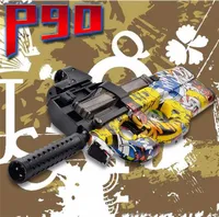 Gun Toys Electric P90 Graffiti Edition Toy Gun Live CS Assault Snipe Simulation Arma de Bullet Gun Bullet Gun para meninos T221121