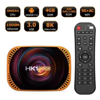Android TV Box HK1 X4 11 0 OS S905X4クアッドコア4G 64Gスマートセットトップボックス5GデュアルWIFI 1000M LAN 8Kビデオコーデック273E