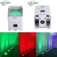 UK Stock Sailwin 6x18W 6in1 RGBAW UV Battery bediende WiFi LED Par Light DJ Smart Led Uplight 6 10ch voor Wedding205Z