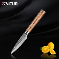 Xituo 3 5 Pariage Knife Kitchen Knife Professional 67 Couche Damas Pariant Fruit Knife Cutlery Tool Pakwood Handle Drop228Z