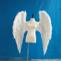 創造的なDIYの装飾は、グランドイベントの誕生日パーティーのための白い天使の翼ハロウィーンチャートマスシュートEMS 278z