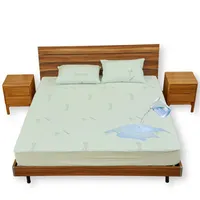 Materasso pad super impermeabile in fibra di bamb￹ singolo doppio protezione da letto permeabile all'aria non incluso cuscino2881