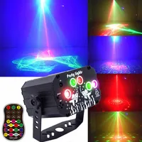 Laser Disco Lighting Light Party DJ med fjärrkontroll Stage Lights Portable Sound Activated Ball LED Projector Lamp inomhus utomhus CH199Z
