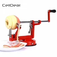 CellDeal 3 in 1 Apple Peeler Stainless Steel Pear Fruit Peel Corer Slicing Kitchen Cutter Machine Peeled Tool Creative Kitchen 201123311G