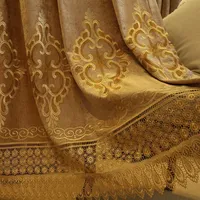 Rideau brodé chinois rideaux européens rideaux de chenille couchés de salon personnalisés rideaux finis 272j
