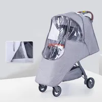 Baby Stroller Accessories Universal Waterproof Rain Cover Wind Dust Shield Zipper Open voor Baby Strollers PUSHCHAURS257N