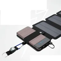 Caricatore solare SunPower da 10W batteria diretta batteria pannelli solari piegati Pannelli di alimentazione Custodia per caricatore solare rimovibile per prodotti elettronici202G