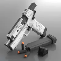 Gun Toys Gecko Launcher Rhino Grote Soft Bullet Toy Gun Model Fire Pistol dla Aldult Boys Cel Train CS Game Prezenty T221105