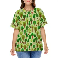 Shirt Adorable Forest S Cartoon Animal Print Basic Short Sleeve Lady Aesthetic Tee Graphic Tees Plus Size 5XL 6XL1021874