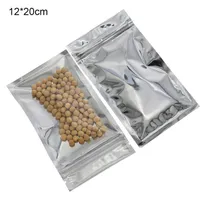 12 20 cm 100pcs Lot wiederverschlie￟bares Ventil Rei￟verschluss Aluminium Folie Clear Plastic Retail Packing Package Beutel Zip Lock Bag Retail Storage271t