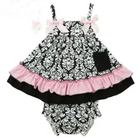Summer Baby Set Girls Flower Flower Ruffles Tops Pp Shorts 2pcs ompits Kids Toddler Baby Sets Cotton Sport Infant Clothing 10599290Q
