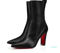 Designer de luxo Inverno Santigag Boot Bottle Women Heels High Calf Leather Lady Ponto de Botas Partidas de Casamento Combate Bottina EU35-44