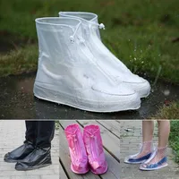Couvoirs de chaussures ￩tanches r￩utilisables pour moto ￠ v￩lo de v￩lo de v￩los de pluie de pluie de chaussures de chaussures antid￩rapantes pour la marche ext￩rieure ￠ Creek Rain260p