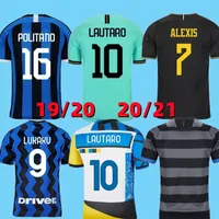 Lukaku Soccer Jersey 19 20 21 7 Alexis Barella Vidal Lautaro Eriksen Interses Dzeko Correa Away Third Milans Uniforms Tops voetbalshirt 2021 Men Kids Kit