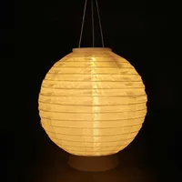 Led Solar Chinese Lanterns 방수 램프가 교수형 공 빛의 생일 웨딩 DIY 공예 장식 선물 파티 용품 Q0810337P