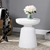 Wohnzimmermöbel Martini luxuriöser Nebentisch Single Stuhl Tisch Freizeit Kaffee Metall Weiß Black286Q