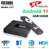 Mecool KM7 Google Certified TV Box Android 11 ATV 4GB 64GB DDR4 Amlogic S905Y4 Androidtv WiFi BT Youtube 4K TVBOX 2GB16GB3017