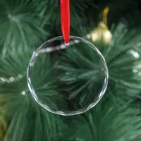 Padrão de logotipo 3D de logotipo de laser personalizado por atacado pingente de decoração de natal pingente de cristal festivo para festa de eventos de eventos
