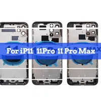 F￶r iPhone OEM Housing Back Glass Middle Frame Chassis Batteris bakre t￤ckning Full bostadsenhet f￶r 11 11Pro 11Promax