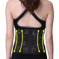 Waist Support 4 Metal Bars Protector Back Belt Lumbar Spine Brace Men Women Orthopedic Posture Corrector B014