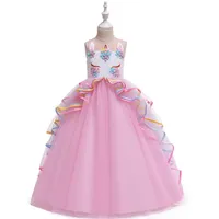 INS UNICORN Vestidos de niña de flores para la boda ropa diseñadora vestida de niñas vestidos de niñas largas vestidos princesas para niños grandes vestidos a60411994