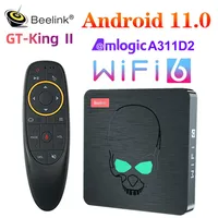 BEELINK GT KING II WIFI 6 TV BOX Android 11 AMLOGIC A311D2 OCTA CORE LPDDR4 8GB 64GB 4K BT5 0 1000M USB3 SET TOP BOX289E