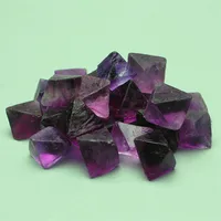 1 Bag 100 g Natural 100g Natural beautiful purple fluorite octahedron fluorite cube crystal healing crystal Tumbled Stone Size 10-- 30 224H