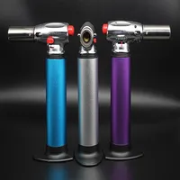 Butane Scorch Torch Flame Lighters Chef Cooking Refillable Professional Blow Torch f￶r Creme Brulee Justerbar Flame T￤ndare Torch227e