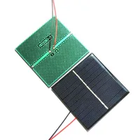 BUHESHUI 0 8W 5Vミニポリクリスタリン太陽電池モジュールケーブル37Vバテティスタディ10PCSロット80 80 3mm3281用の太陽光発電パネル充電器