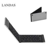 Landas Portable Mini Folding Keyboard Bluetooth Wireless For iPhone Foldable Keyboards Bluetooth For Android Smart Phone Tablets247l