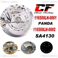 Clean CF V3 116500 SA4130 Automatisk kronograf Mens Titta på svart keramik Bezel White Dial 904L Oystersteel Armband Super Edition245s