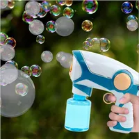 Auto Smoke Fog Spray Bubble Machine Gun Musik Söt automatisk tvålvattenblåsare utomhusleksaker för barn flickor pojkar gåva fest hem #ggg302s