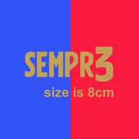 Collectable SEMPR3 PIQUE match Details farewell game match text Heat Transfer iron ON Soccer Patch badge