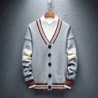 رجال Thom Cardigan Fashion Pathwork V-Neck Autumn Tb Sweater Sweater Warm Classics Coat Coat Corean Knusting Subtents
