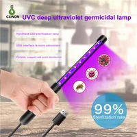 3W 5W UVC Sterilizer Light USB Power Portable Handheld UV Sterilizer Wand Ozone Ultraviolet Desinfection Lamp för telefonmask Toalett277s