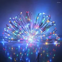 Strings 1m 2m LED Copper Wire String Lights Battery Powered Fairy Lamps Garland Christmas Lighting Home Wedding Party Holiday Decoration