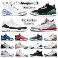 LOW Retro Discount Jardons Cardinal Red 3 3s Mens Jumpman Basketball Shoes Pine Green 3m Black Cement Tinker Unc Varsity Royal Pure White
