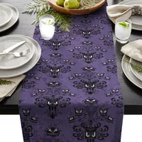 Beauty Haunted Mansion Table Runners Modern Table Decoration Halloween Dinner Holidays Wedding Party Ghost Face Table Runner Y200421289M