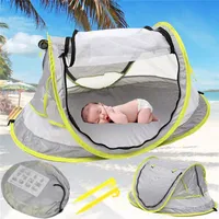 في الهواء الطلق ، سرير تخييم سرير تخييم محمولة خيمة شاطئية upf 50 Sun Shelter Ultralight Baby Travel Tent Tent Mosquito net264o