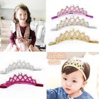 Modish Girls Baby Girls Glitter Felt Headbands with Colors Crystals Novelty Tiara For Baby Princess289q