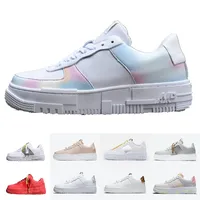 OG Airforce 1 AF1 Running Shoes Platform Sneakers Men Women One Triple White Utility Red Pale Ivory Coral Mens Trainers Outdoor حذاء 0706