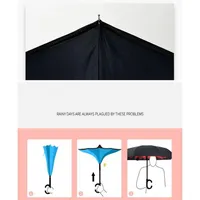 C Handle Inverted Windproof Double Layer Rain Umbrellas For Women Multifunction Portable Umbrella Folding Reverse jllxVn298b
