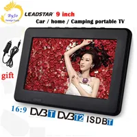 LeadStar D9 LED TV Portable Digital TV Player 9 Inch DVBT2 DVBT ALANOG All In One Mini TV LED Display Record Program