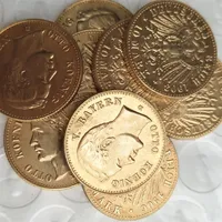 풀 세트 1902-1912 9pcs 독일 바바리아 10 마크 골드 도금 사본 동전 금속 크래프트 304N